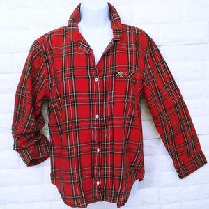 Victoria's Secret Plaid Flannel PJ Sleepwear Top Lady-M Button-Up Cotton/Modal